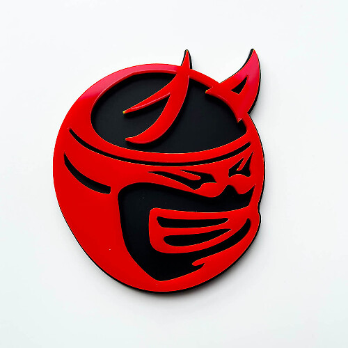 Badge 3D personnalisé Drag Bee Demon Dodge Charger Challenger logo Fender Badges Emblème
