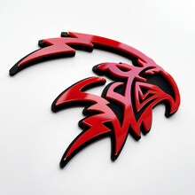 Badge Trackhawk Hellhawk 3D personnalisé - Emblème d’aile pour Jeep Trackhawk
 2