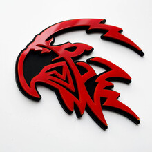 Badge Trackhawk Hellhawk 3D personnalisé - Emblème d’aile pour Jeep Trackhawk
 3