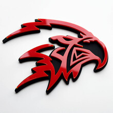 Badge Trackhawk Hellhawk 3D personnalisé - Emblème d’aile pour Jeep Trackhawk
 4