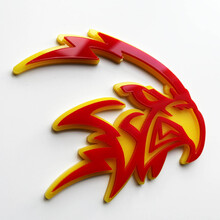 Badge Trackhawk Hellhawk 3D personnalisé - Emblème Fender pour Jeep Trackhawk 3
 2