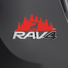 Autocollant de décalcomanie de cerf de montagnes sur l’insigne arrière de Toyota Rav4
 2