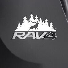 Autocollant de décalcomanie de cerf de montagnes sur l’insigne arrière de Toyota Rav4
 3