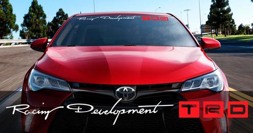 Toyota Racing Development TRD Motorsport Bande de bannière Autocollant en vinyle pour pare-brise de voiture