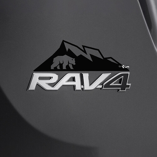 Autocollant de décalcomanie de bière de montagnes sur l’insigne arrière de Toyota Rav4
 1