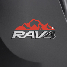 Autocollant de décalcomanie Mountains Bigfoot Sasquatch sur l’insigne arrière Toyota Rav4
 2