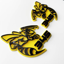 Hornet Bee 345 Badge 3D - Emblème de badges d'aile personnalisé pour voitures et camions
 3