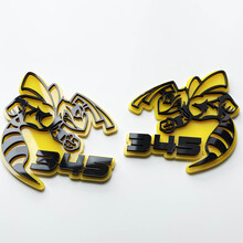 Hornet Bee 345 Badge 3D - Emblème de badges d'aile personnalisé pour voitures et camions
 4