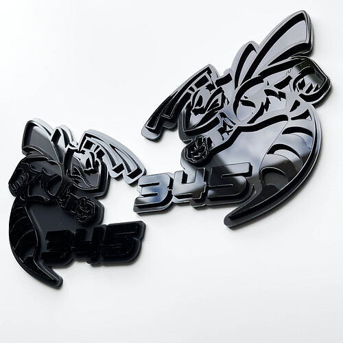 Hornet Bee 345 Badge 3D - Emblème de badges d'aile personnalisé pour voitures et camions
