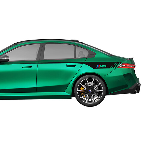 Kit de décalcomanies de course à bandes latérales arrière pour BMW Série 5 G60 M5 G90 - Autocollants en vinyle SupDec Graphix
