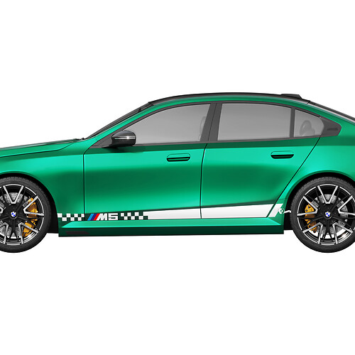 Kit de décalcomanies de course à rayures à damier pour BMW Série 5 G60 M5 G90 - Autocollants en vinyle SupDec Graphix
