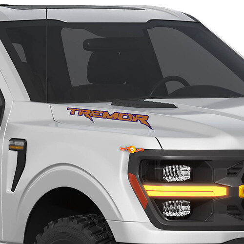 Capot Tremor Raptor Style avec contour – Autocollants pour camion Ford F-150 Tremor
