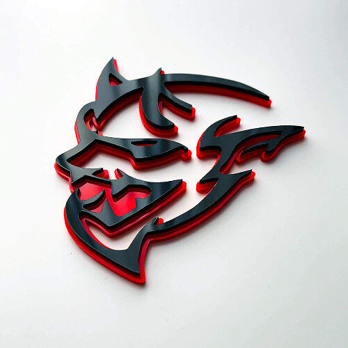 Badge d'aile 3D style démon pour Dodge Charger Challenger