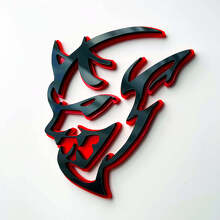 Badge d'aile 3D style démon pour Dodge Charger Challenger_3