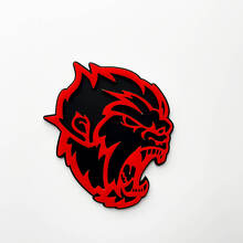 Angry Yeti Sasquatch Bigfoot 3D Fender Badges Emblème Noir vs Rouge
 4