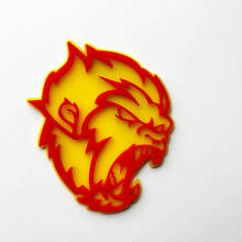 Angry Yeti Sasquatch Bigfoot 3D Fender Badges Emblème Jaune vs Rouge
 4
