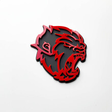 Angry Yeti Sasquatch Bigfoot 3D Fender Badges Emblème Gris vs Rouge
 4
