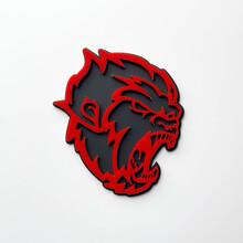 Angry Yeti Sasquatch Bigfoot 3D Fender Badges Emblème Gris vs Rouge
 5