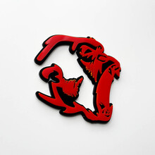 Gorilla Angry Badge 3D Badges Fender Emblème Rouge vs Noir
 2