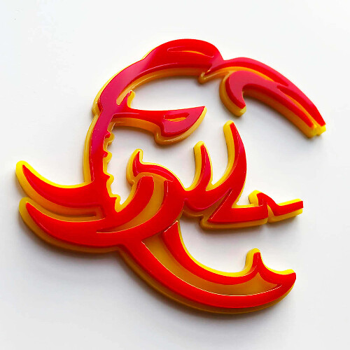 HellElephant 3D Badge Écussons d'aile Emblème 2