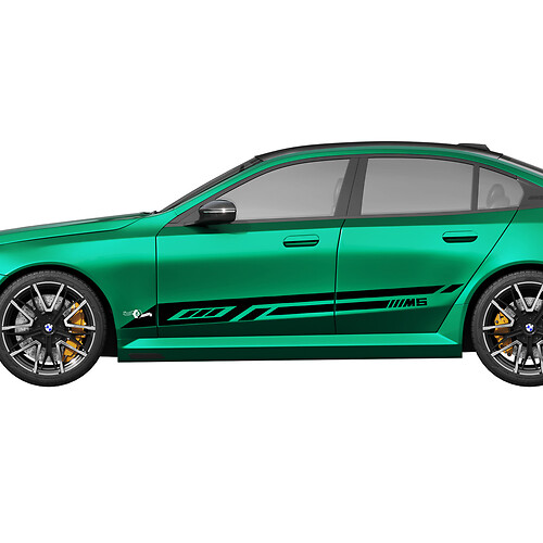 Kit de décalcomanies de course à rayures modernes latérales pour BMW Série 5 G60 M5 G90 - Autocollants en vinyle SupDec Graphix
