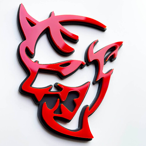 Badge personnalisé 3D Demon Dodge Charger Challenger logo Badge de garde-boue Emblème 3