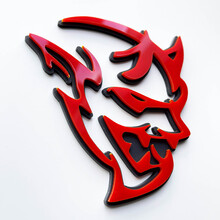 Badge 3D personnalisé Demon Dodge Charger Challenger logo Fender Badges Emblème Rouge vs Noir
 2