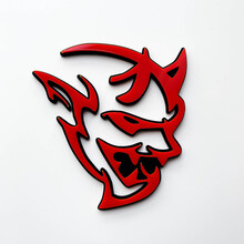 Badge 3D personnalisé Demon Dodge Charger Challenger logo Fender Badges Emblème Rouge vs Noir
 5