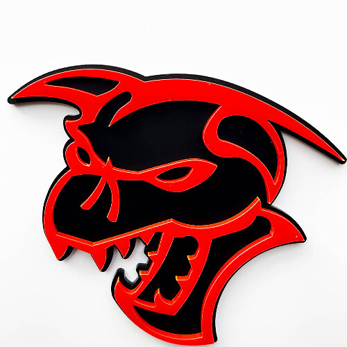 Hellcat Demon 3D Badge Noir vs Jaune Fender Badges Emblème
