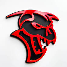 Hellcat Demon 3D Badge Noir vs Jaune Fender Badges Emblème
 2