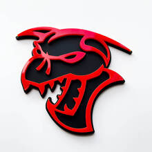 Hellcat Demon 3D Badge Noir vs Jaune Fender Badges Emblème
 4