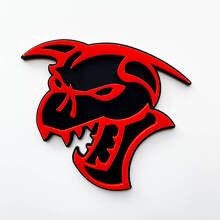 Hellcat Demon 3D Badge Noir vs Jaune Fender Badges Emblème
 5