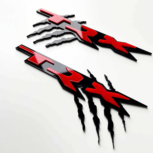 Badge 3D TRX Claw Marks - Emblème de badges d'aile personnalisé pour camions Dodge RAM 1500 TRX
