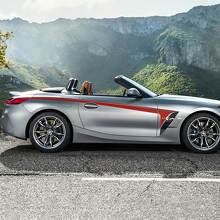 Autocollant en vinyle avec bandes de porte et accents latéraux, adapté à la BMW Z4
 4