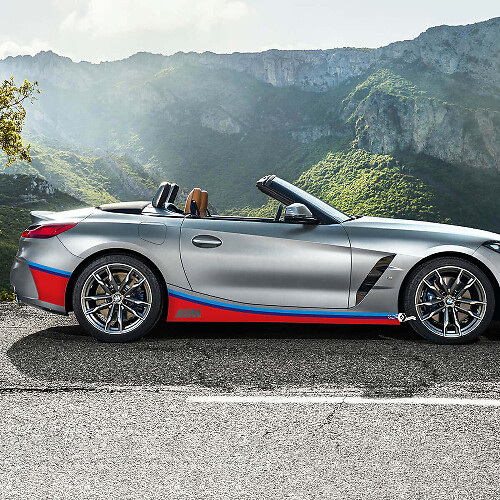 Autocollants Vinyle Rayures Latérales Style Triple M pour BMW Z4
