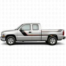 Bandes vinyle supérieures accentuées balayantes pour portes et côtés de benne Chevrolet Silverado 1500 GMT800 1999-2007_2