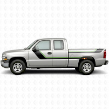 Bandes vinyle supérieures accentuées balayantes pour portes et côtés de benne Chevrolet Silverado 1500 GMT800 1999-2007_4