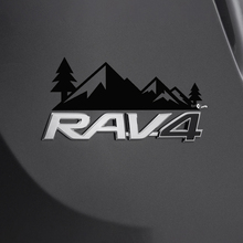 Autocollant de décalcomanie d’arbres de montagnes sur l’insigne arrière Toyota Rav4 2
 3