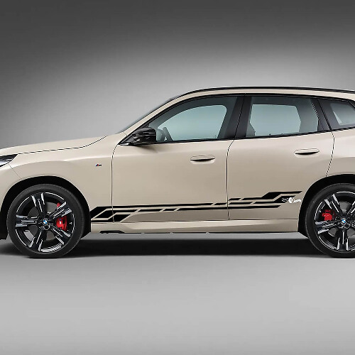 Kit d'autocollants bandes latérales - Graphismes vinyle personnalisés 2 pour BMW X3 G45 G01 ou F25