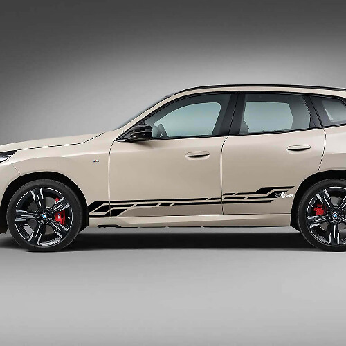 Kit d'autocollants bandes latérales - Graphismes vinyle personnalisés 2 pour BMW X3 G45 G01 ou F25