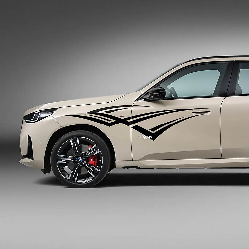 Kit d'autocollants tribaux pour porte latérale - Graphismes vinyles personnalisés 2 pour BMW X3 G45 G01 ou F25