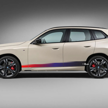 BMW X3 2024 Kit de décalcomanies M à rayures dégradées pour porte latérale - Graphiques en vinyle personnalisés pour G01 et F25
 2