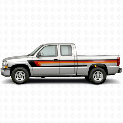 Bandes en vinyle rétro supérieures de l'encadrement de porte et de la caisse pour Chevrolet Silverado 1500 GMT800 1999-2007