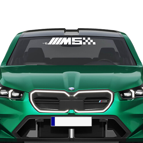Autocollant de pare-brise à carreaux avec logo M Racing, pour BMW série 5 G60 M5 G90

