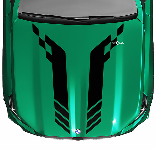 Autocollant de pare-brise à carreaux avec logo M Racing, pour BMW série 5 G60 M5 G90
