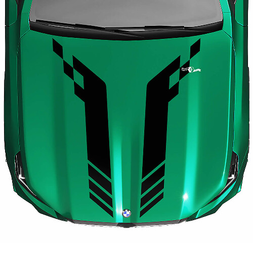 Autocollant de pare-brise à carreaux avec logo M Racing, pour BMW série 5 G60 M5 G90
