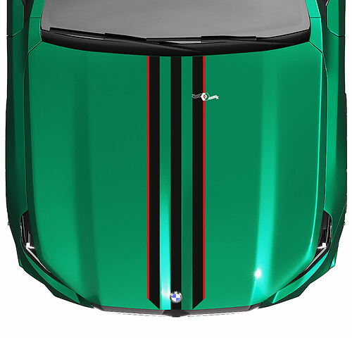 Autocollant de capot de course à rayures pour BMW série 5 G60 M5 G90
