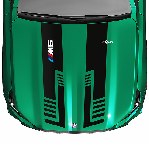 Autocollant de capot à rayures, drapeau à damier ou Look stroboscopique, pour BMW série 5 G60 M5 G90
