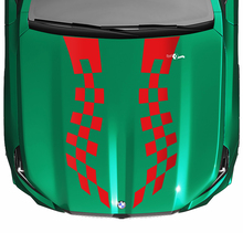 Autocollant de capot à rayures, drapeau à damier ou Look stroboscopique, pour BMW série 5 G60 M5 G90
 6