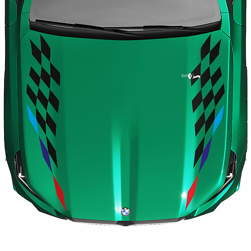 Autocollant de capot de drapeau à damier de couleurs M de course à rayures pour BMW série 5 G60 M5 G90
